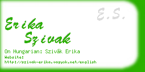 erika szivak business card